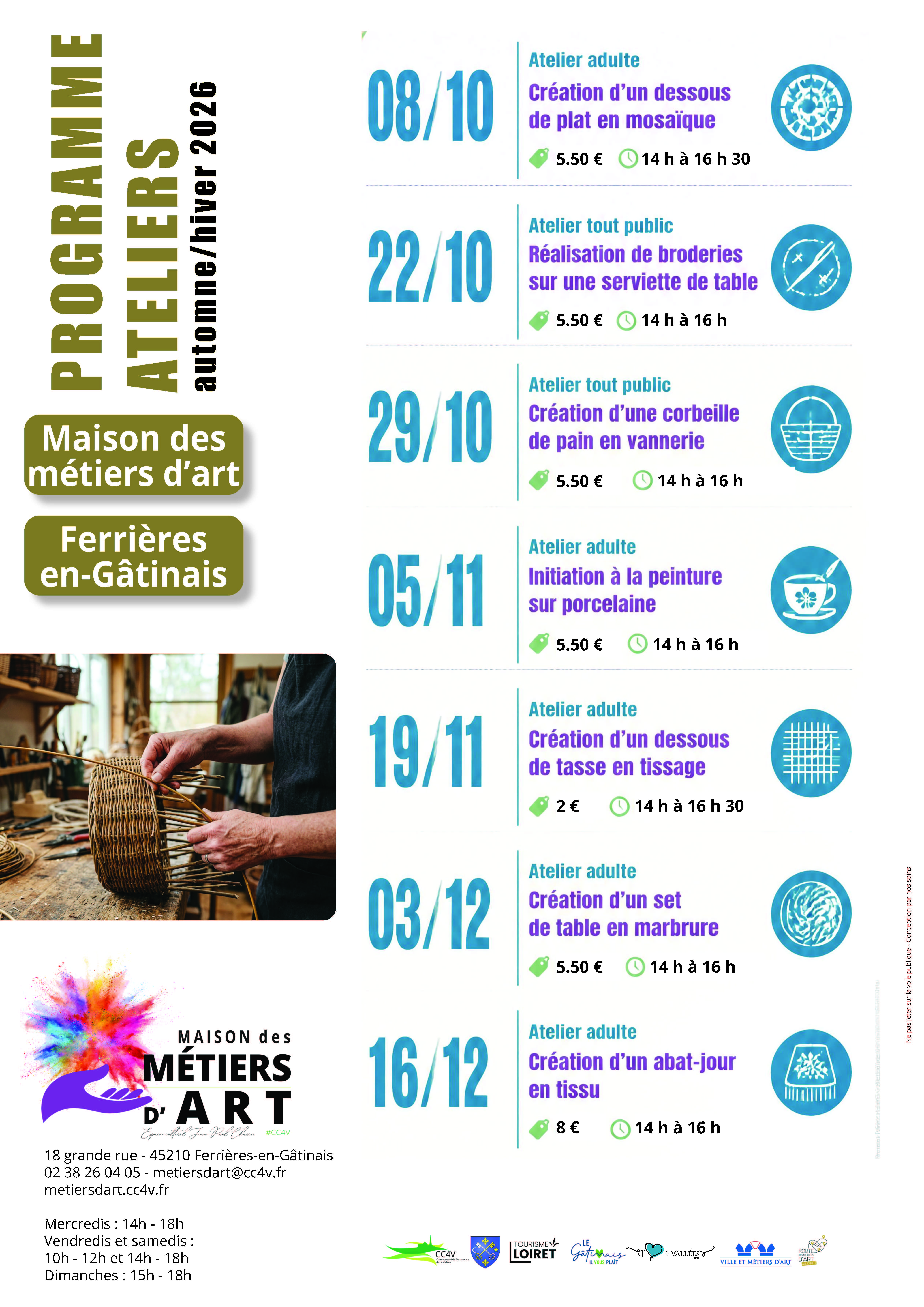Ateliers « Automne/Hiver » 2024